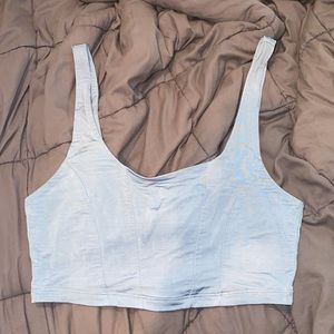 Free people crop top blue size medium